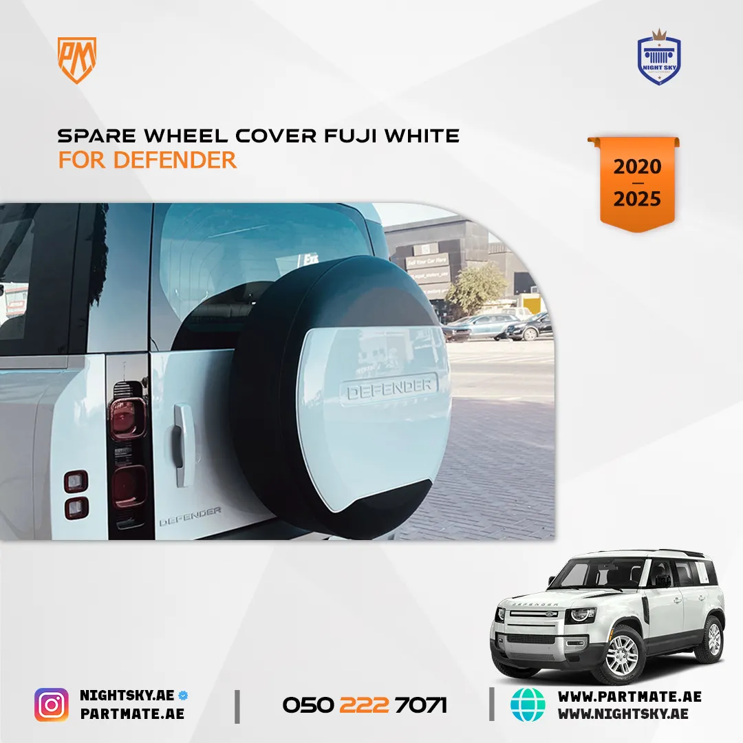 Range Rover Defender Spare Wheel Cover – VPLEW0143 Fuji White (2020–2025) - Image 5
