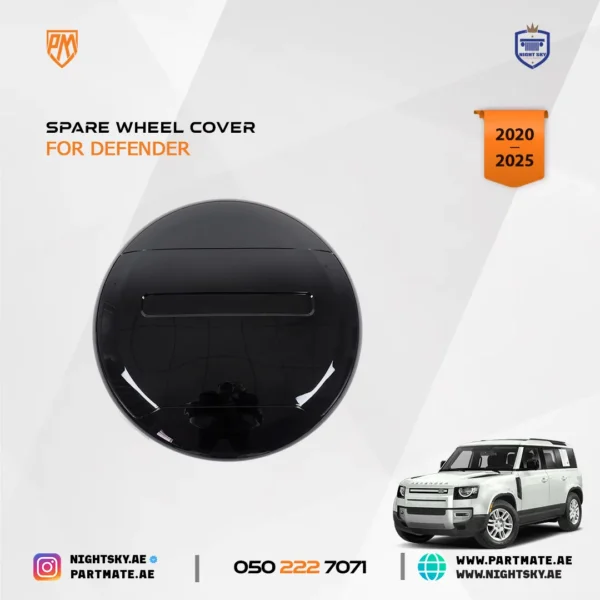 Range Rover Defender Spare Wheel Cover – VPLEW0157 Gloss Black (2020–2025) - Image 2