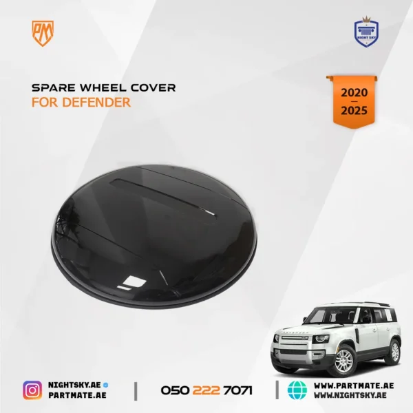 Range Rover Defender Spare Wheel Cover – VPLEW0157 Gloss Black (2020–2025) - Image 3