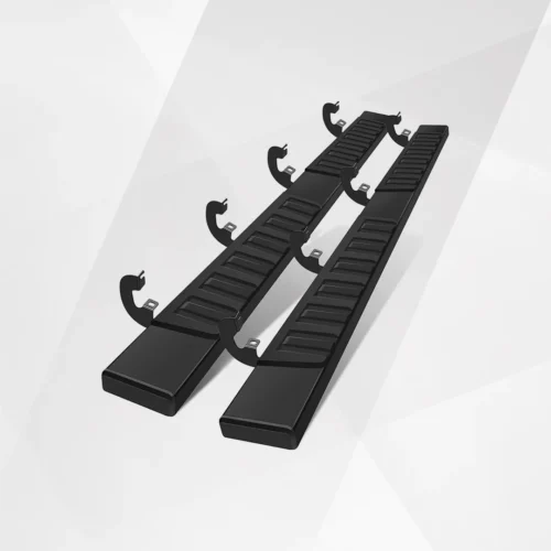 6-Inch Black Aluminum Running Boards / Side Steps / Nerf Bars for GMC Sierra 1500, 2500 & 3500 Crew Cab (2019–2025)