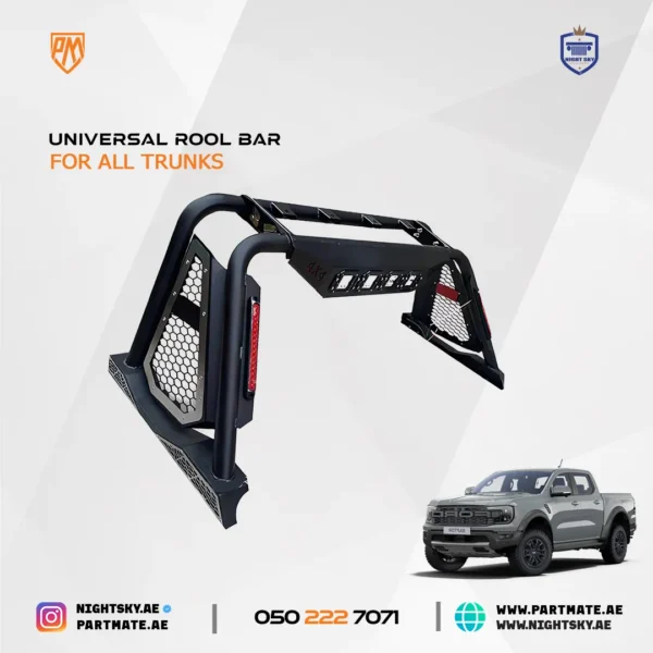 Universal Adjustable Roll Bar Light Mount for Pickup Trucks - Image 3