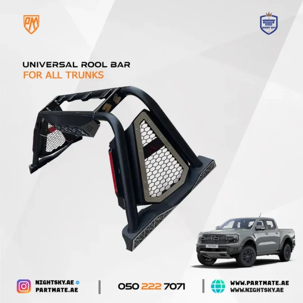 Universal Adjustable Roll Bar Light Mount for Pickup Trucks - Image 4