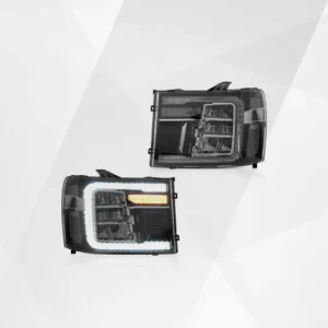 VLAND LED Reflection Bowl Headlights – Chrome for GMC Sierra 1500/2500HD/3500HD (2nd Gen, 2007–2013)
