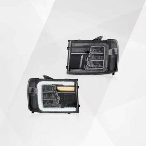 VLAND LED Reflection Bowl Headlights – Chrome for GMC Sierra 1500/2500HD/3500HD (2nd Gen, 2007–2013)