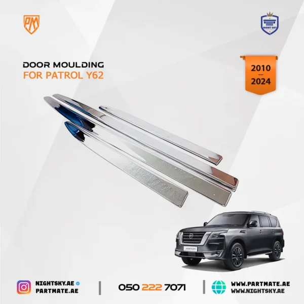 Chrome Side Door Molding Trim for Nissan Armada / Patrol Y62 (2013–2019) - Image 3