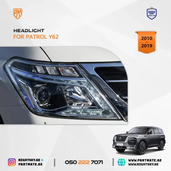 Nissan Patrol Headlights (2010–2019) – LED Electric Head Lamps - Image 4