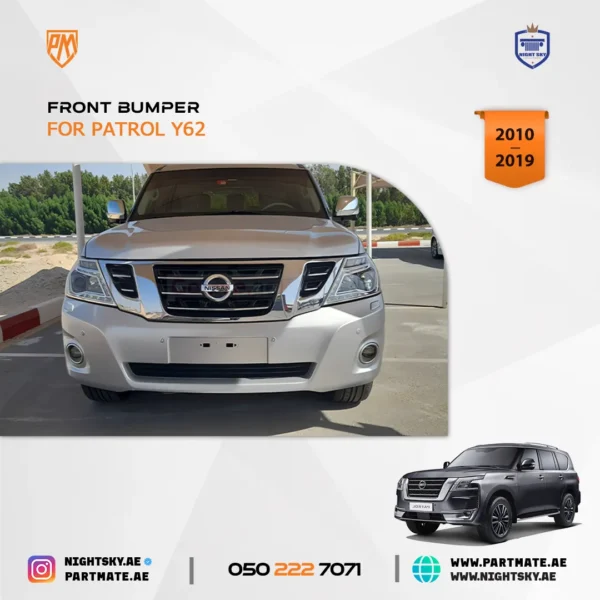 Front Bumper Conversion Kit for Nissan Patrol Y62 / Infiniti (2010–2019) - Image 3