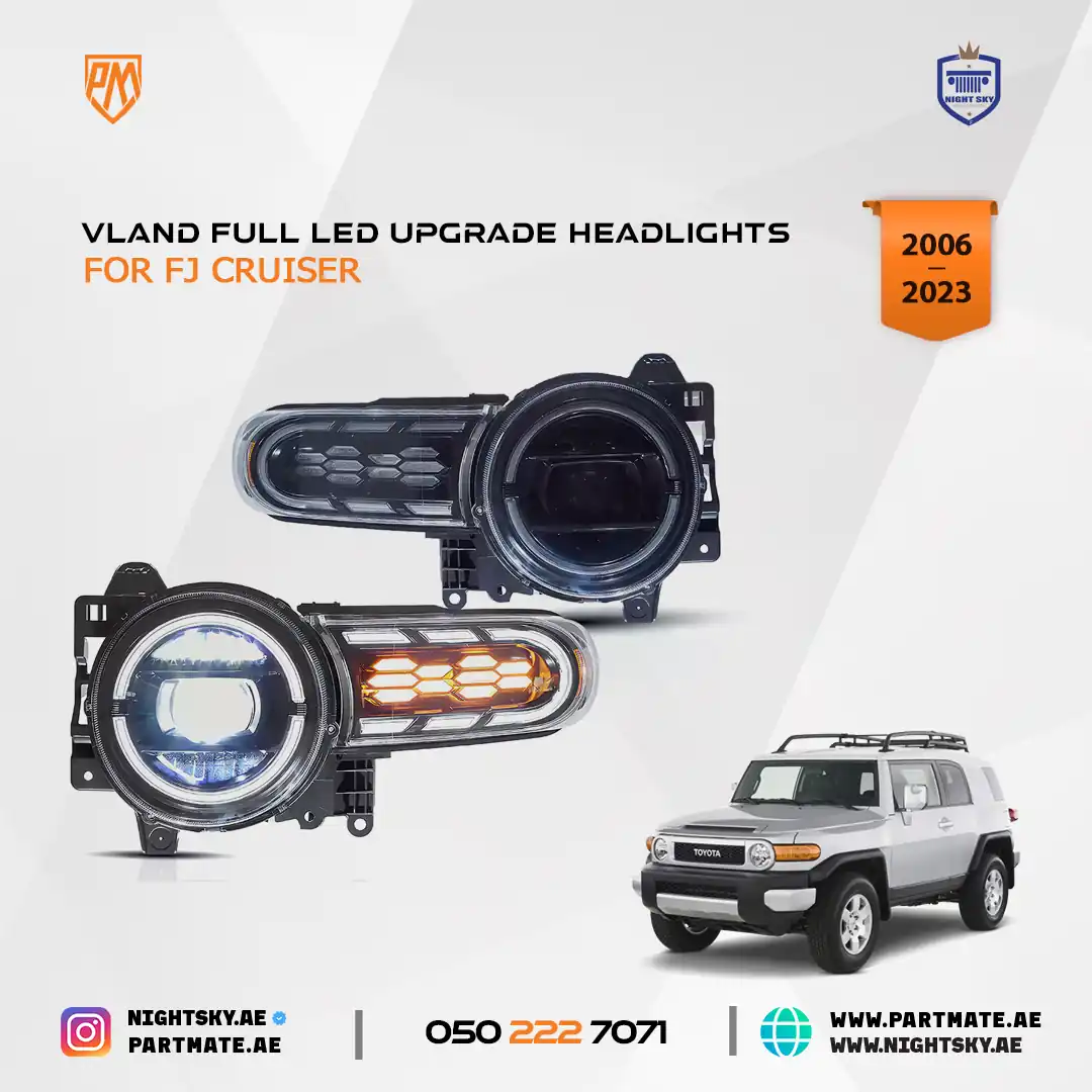 06–23 Toyota FJ Cruiser XJ10 Vland Full LED Upgrade Headlights - Image 2