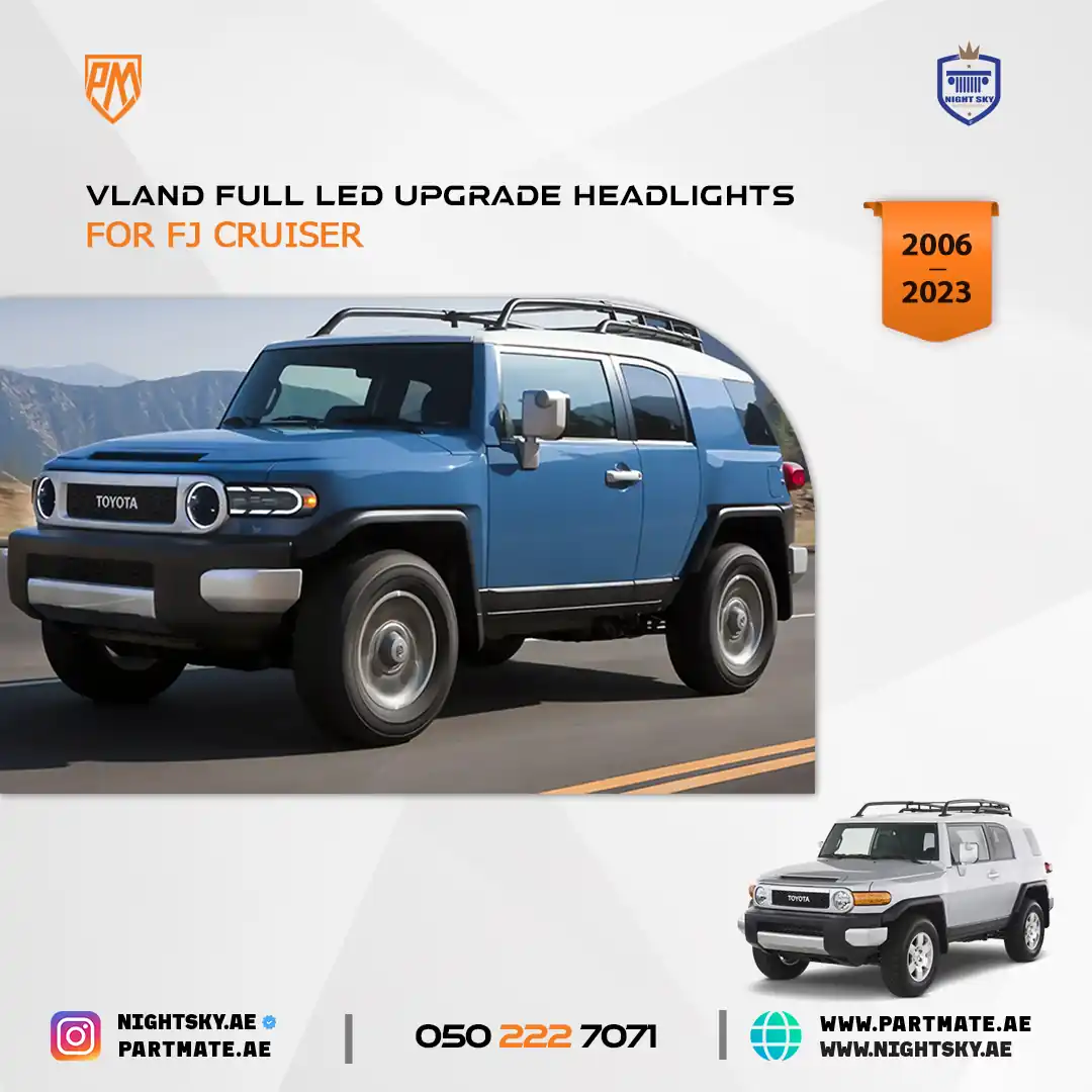 06–23 Toyota FJ Cruiser XJ10 Vland Full LED Upgrade Headlights - Image 5