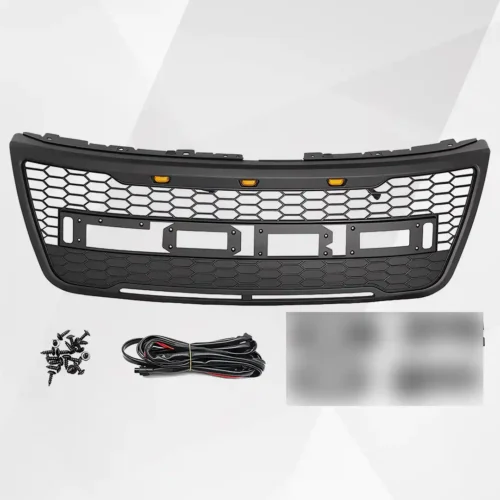Ford Explorer Front Grille (2011–2015) – Matte Black ABS Grill w Letters & LEDs