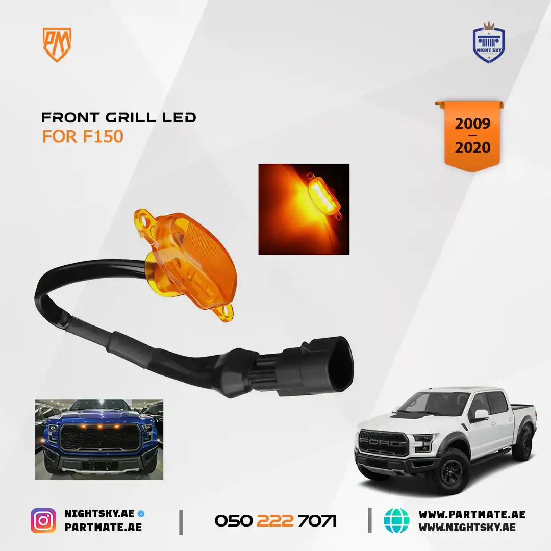Amber LED Flashing Light Car Front Grille LED Light for Ford F-150 (2010–2018) – Raptor Style Grill - Image 5