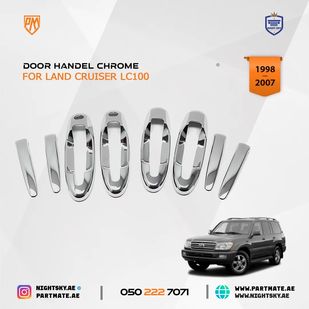 Chrome Door Handle Cover Set for Toyota Land Cruiser LC100 / Lexus LX470 (1998–2007) - Image 3