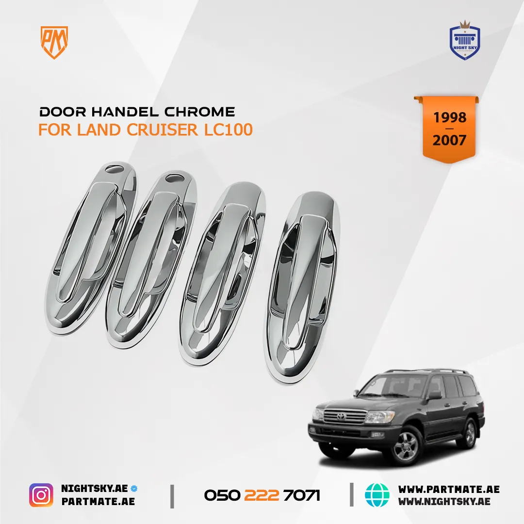 Chrome Door Handle Cover Set for Toyota Land Cruiser LC100 / Lexus LX470 (1998–2007) - Image 4