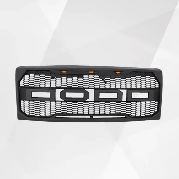 Ford F-150 Front Grille (2009–2014) – Matte Black Upper Bumper Grill w Lights