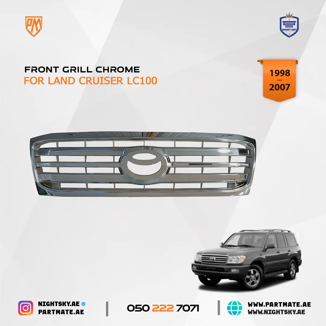 Front Grille Chrome for Toyota Land Cruiser LC100 (2006–2007) - Image 2
