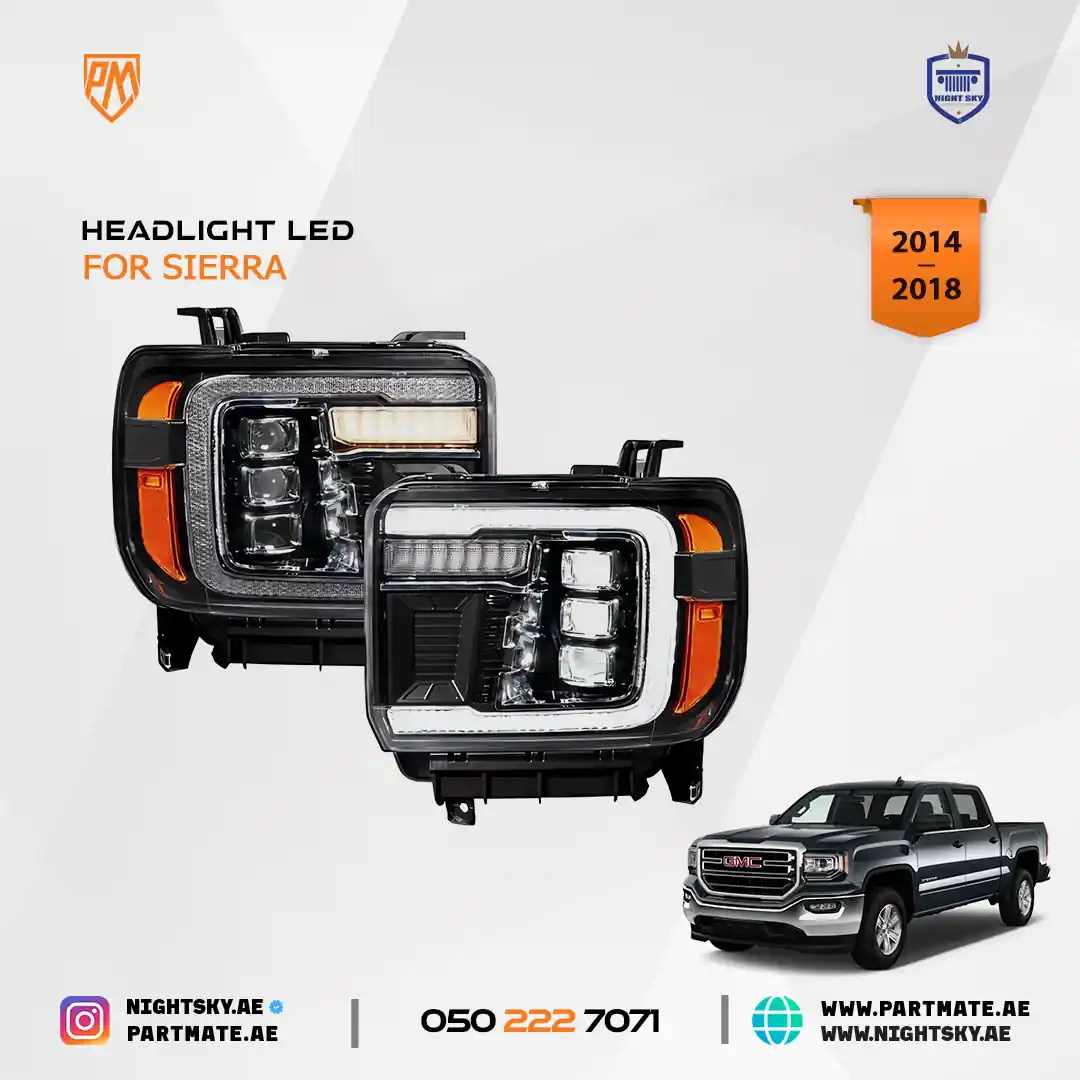 GMC Sierra 1500 LED Headlights by Form Lighting (2014–2018) – Projector Style - Image 3