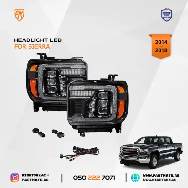 GMC Sierra 1500 LED Headlights by Form Lighting (2014–2018) – Projector Style - Image 4