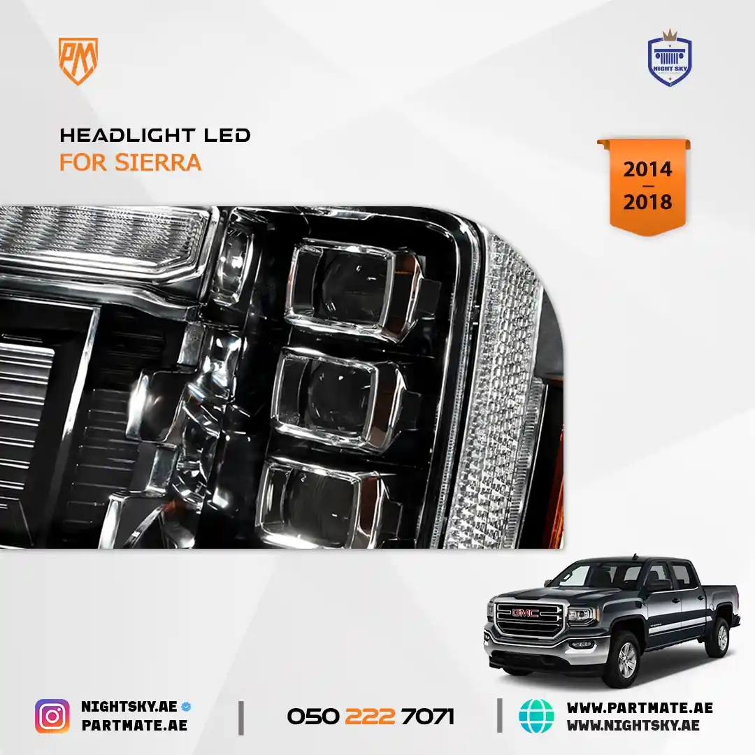 GMC Sierra 1500 LED Headlights by Form Lighting (2014–2018) – Projector Style - Image 2