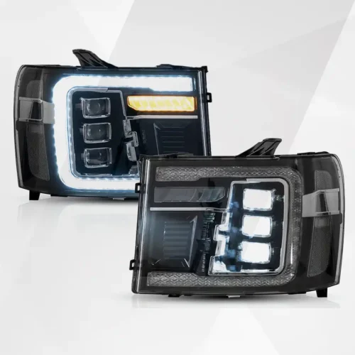 GMC Sierra 1500/2500HD/3500HD LED Headlights by Vland (2007–2013) – Black Matrix Projectors