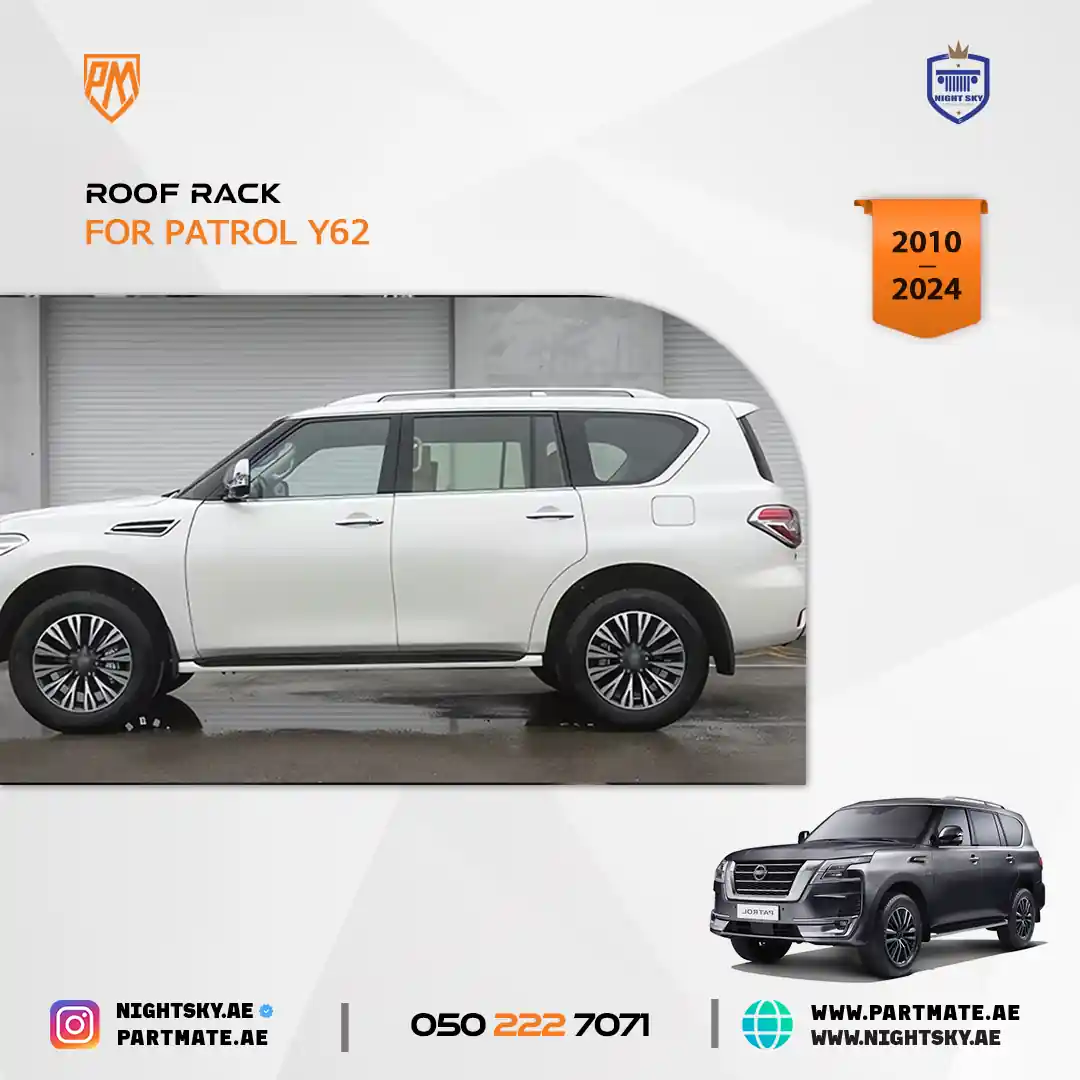 Nissan Patrol Y62 Armada Roof Rails (2010–2024) – 2pcs Cross Bars - Image 4