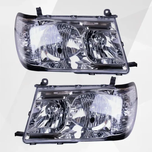 Toyota Land Cruiser LC100 Halogen Headlights (1998–2005) – Chrome Left & Right Pair