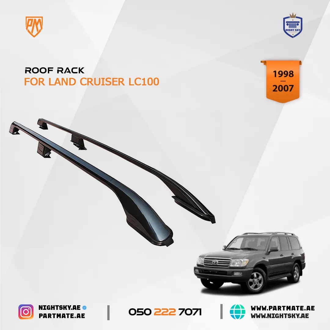 Toyota Land Cruiser LC100 / Lexus LX470 Roof Rails (1998–2007) – 2pcs Luggage Carrier - Image 3