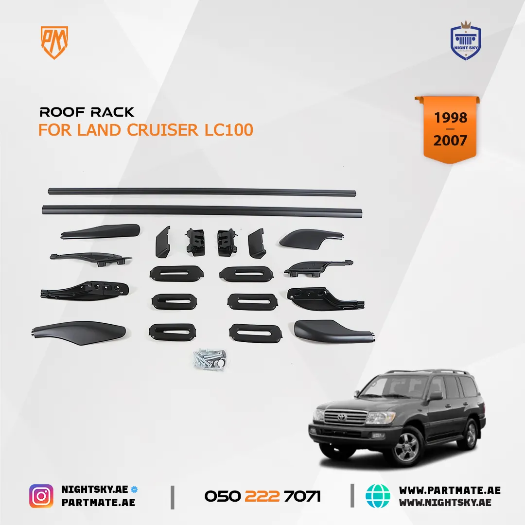 Toyota Land Cruiser LC100 / Lexus LX470 Roof Rails (1998–2007) – 2pcs Luggage Carrier - Image 4