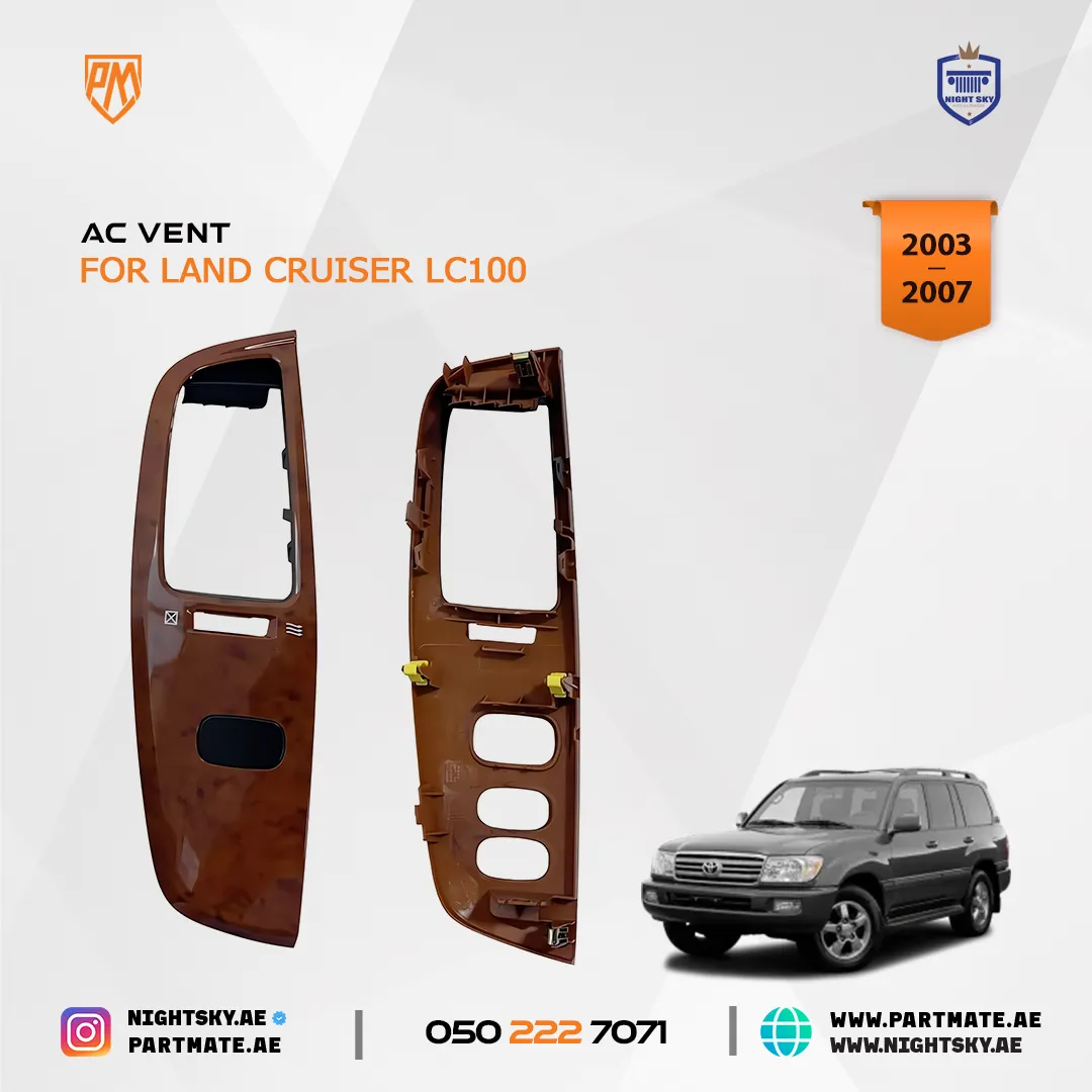 Toyota Land Cruiser LC100 AC Vent Grille (2003–2007) – RHD Wood Panel Dashboard Outlet - Image 4