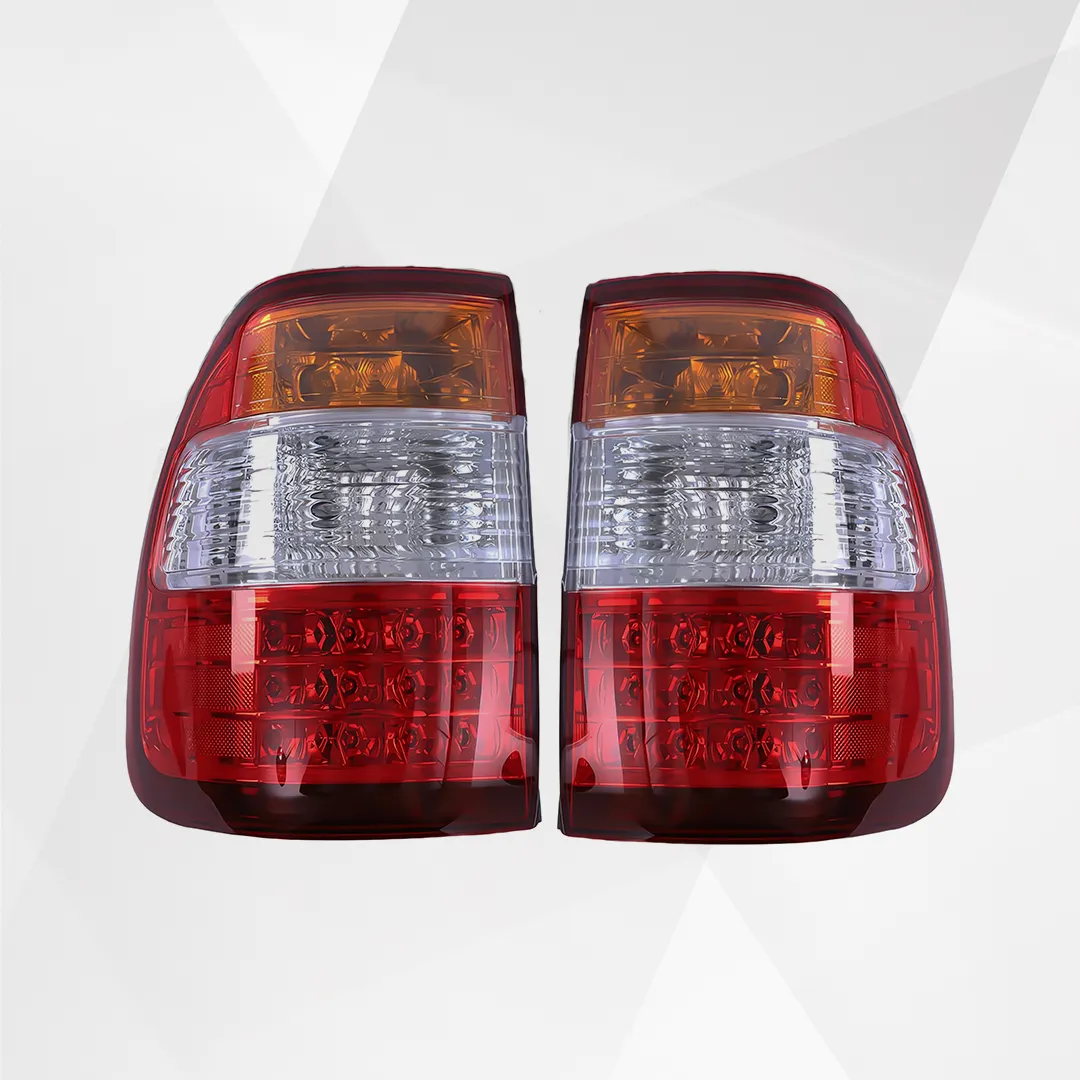 Toyota Land Cruiser LED Tail Lights (1998–2007) – Outer Rear Brake Lamps w Bulbs Pair