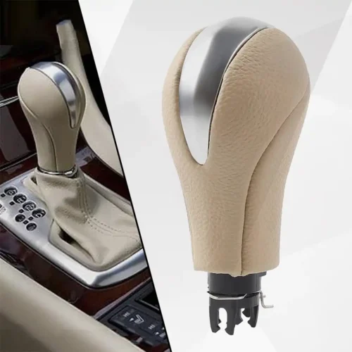 Automatic Shift Knob for Nissan Patrol Y62 (2012–2020) – Brown Leather & Synthetic Fiber