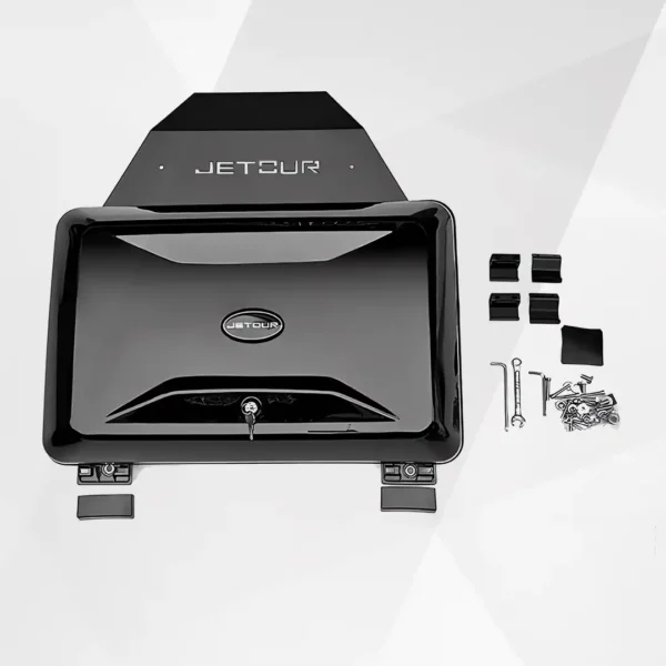 Black Roof Cargo Carrier Box for Jetour T2 (2023–2024) – Side Luggage & Tool Storage Box