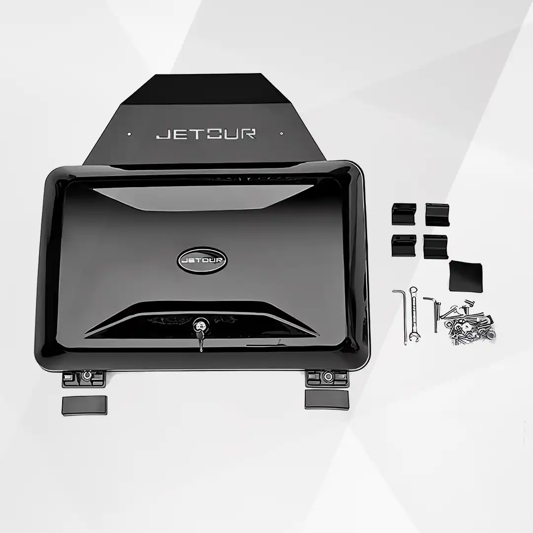Black Roof Cargo Carrier Box for Jetour T2 (2023–2024) – Side Luggage & Tool Storage Box