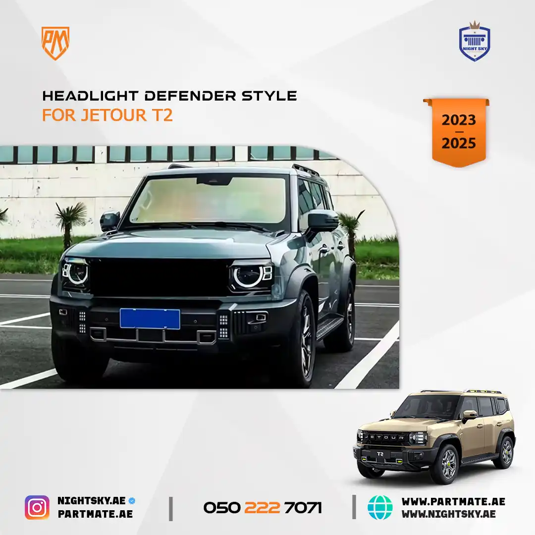 Jetour T2 Defender-Style LED Headlights (2023–2025) – Plug & Play Upgrade - Image 3