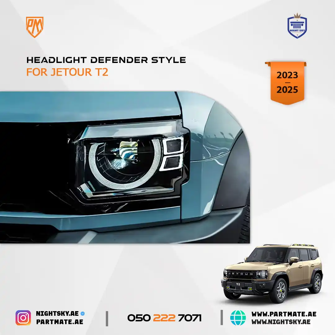 Jetour T2 Defender-Style LED Headlights (2023–2025) – Plug & Play Upgrade - Image 4