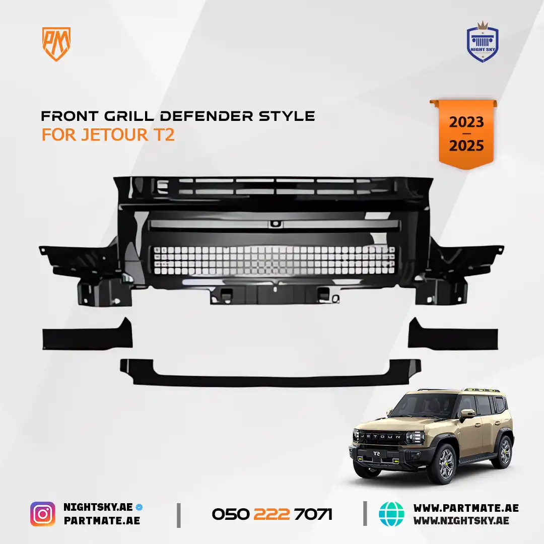 Jetour T2 Front Grille – Defender Style Design (2023–2025) - Image 3