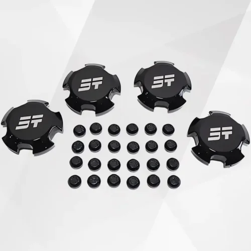 Jetour T2 Black Wheel Hub Covers (Bright Black) – Replacement Parts Set