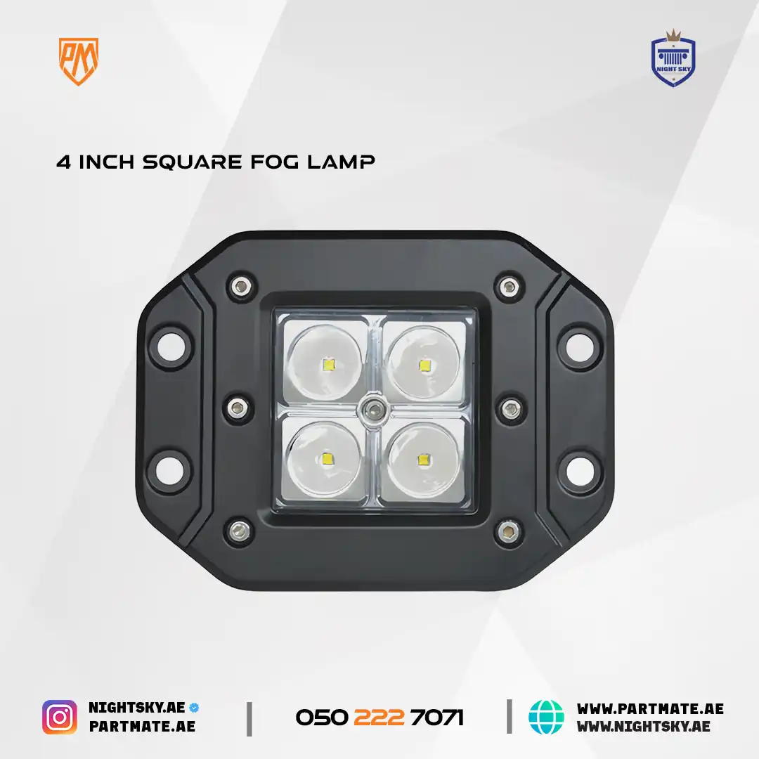 4-Inch Square LED Fog Lamp – Universal Heavy-Duty Off-Road Light - Image 3