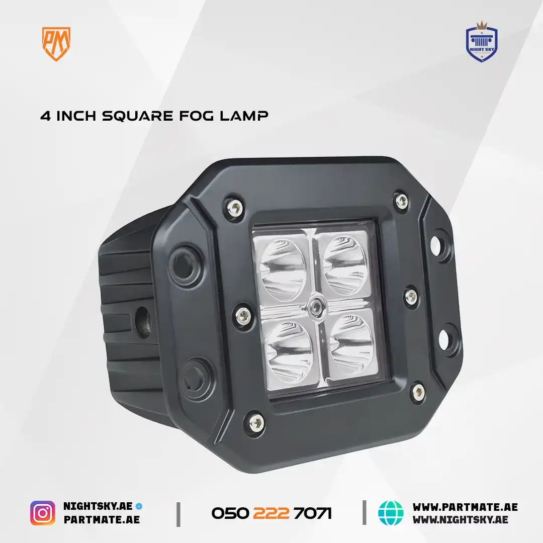 4-Inch Square LED Fog Lamp – Universal Heavy-Duty Off-Road Light - Image 4