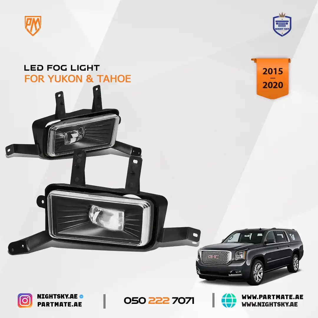 Chevrolet Tahoe & GMC Yukon 2015-2020 LED Fog Lamp Kit – Clear Lens + Switch - Image 2