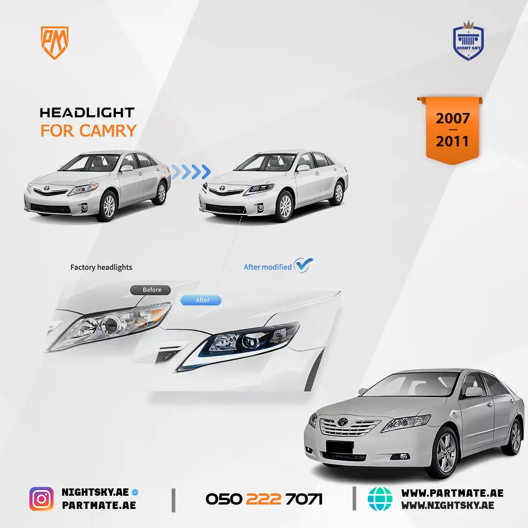 Toyota Camry 2010-2011 Vland Projector Headlights Sequential - Image 3