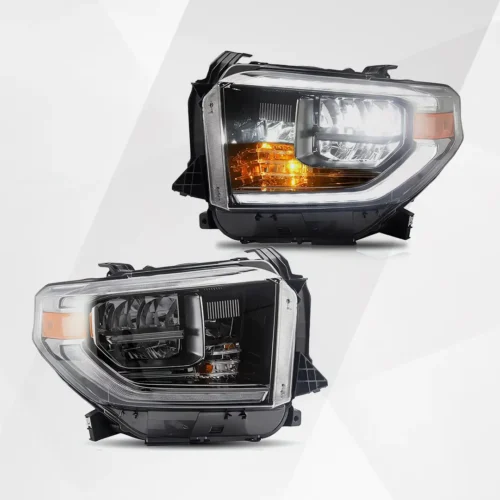 Toyota Tundra 2nd Gen 2014-2021 LED Projector Headlights Chrome Pair