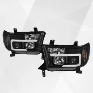 Toyota Tundra Sequoia LED DRL Projector Headlights Black Housing
