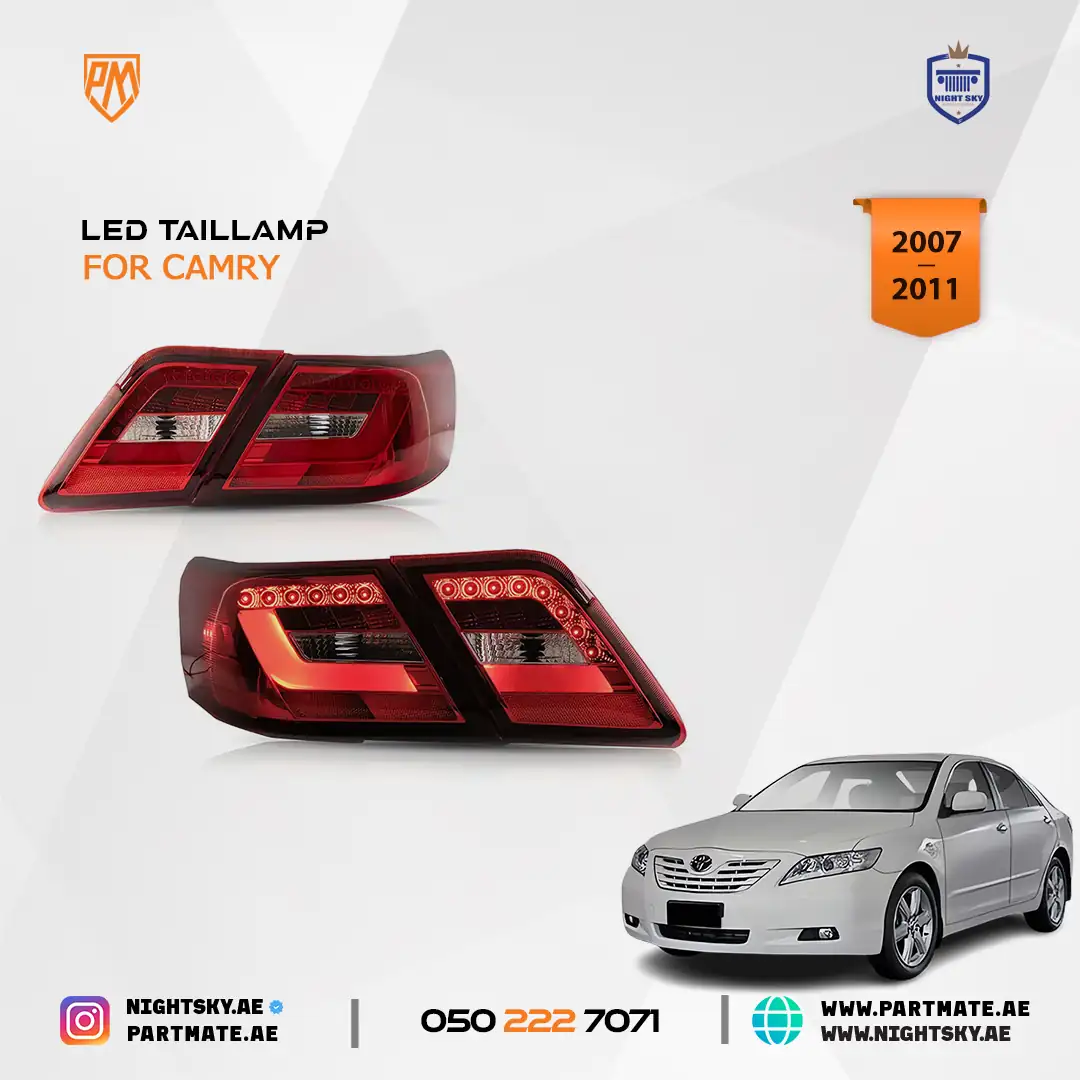 Toyota Camry XV40 2007-2011 Vland LED Tail Lights Amber Signal - Image 2