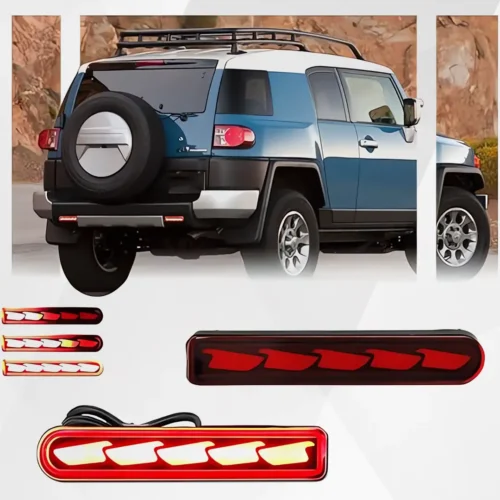 Toyota FJ Cruiser LED Rear Fog Light Blade Design Red Lens 2007-2014