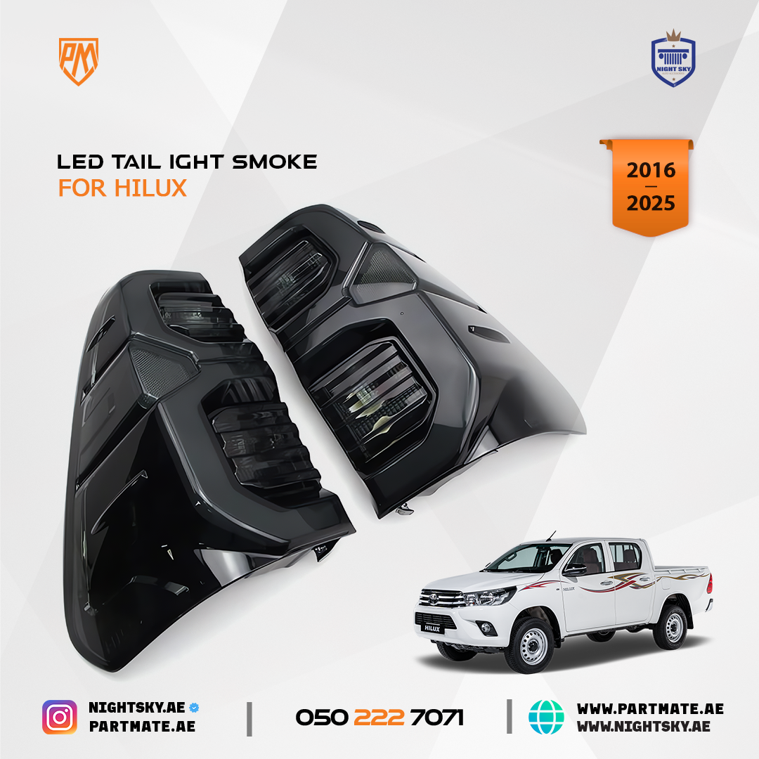 Toyota Hilux Revo LED Tail Light Smoke 2015-2022 - Image 3