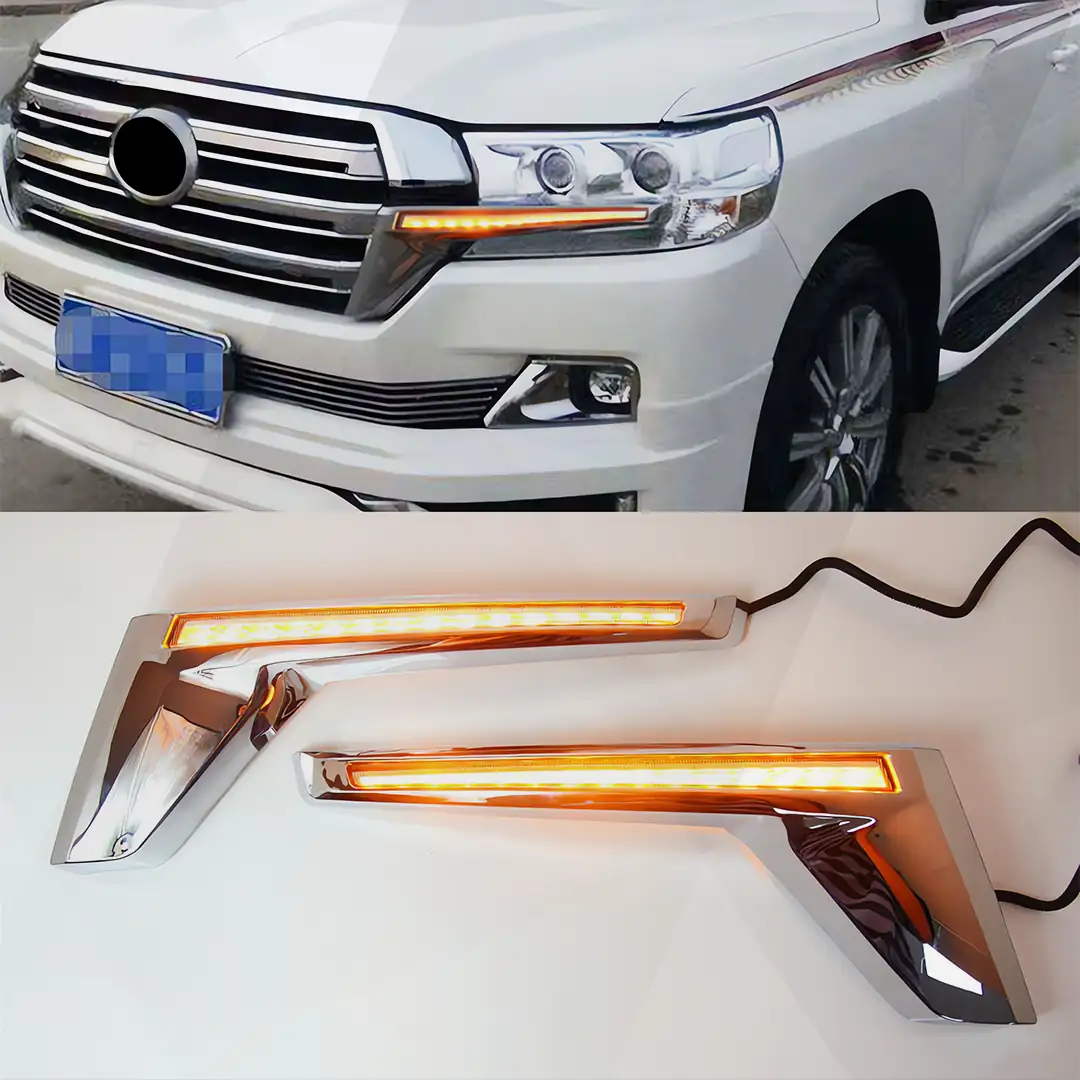 Toyota Land Cruiser LC200 Grille LED DRL Turn Signal Lights 2016-2019