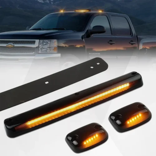 Chevy Silverado Sierra LED Cab Marker Lights Smoked 2007-2014
