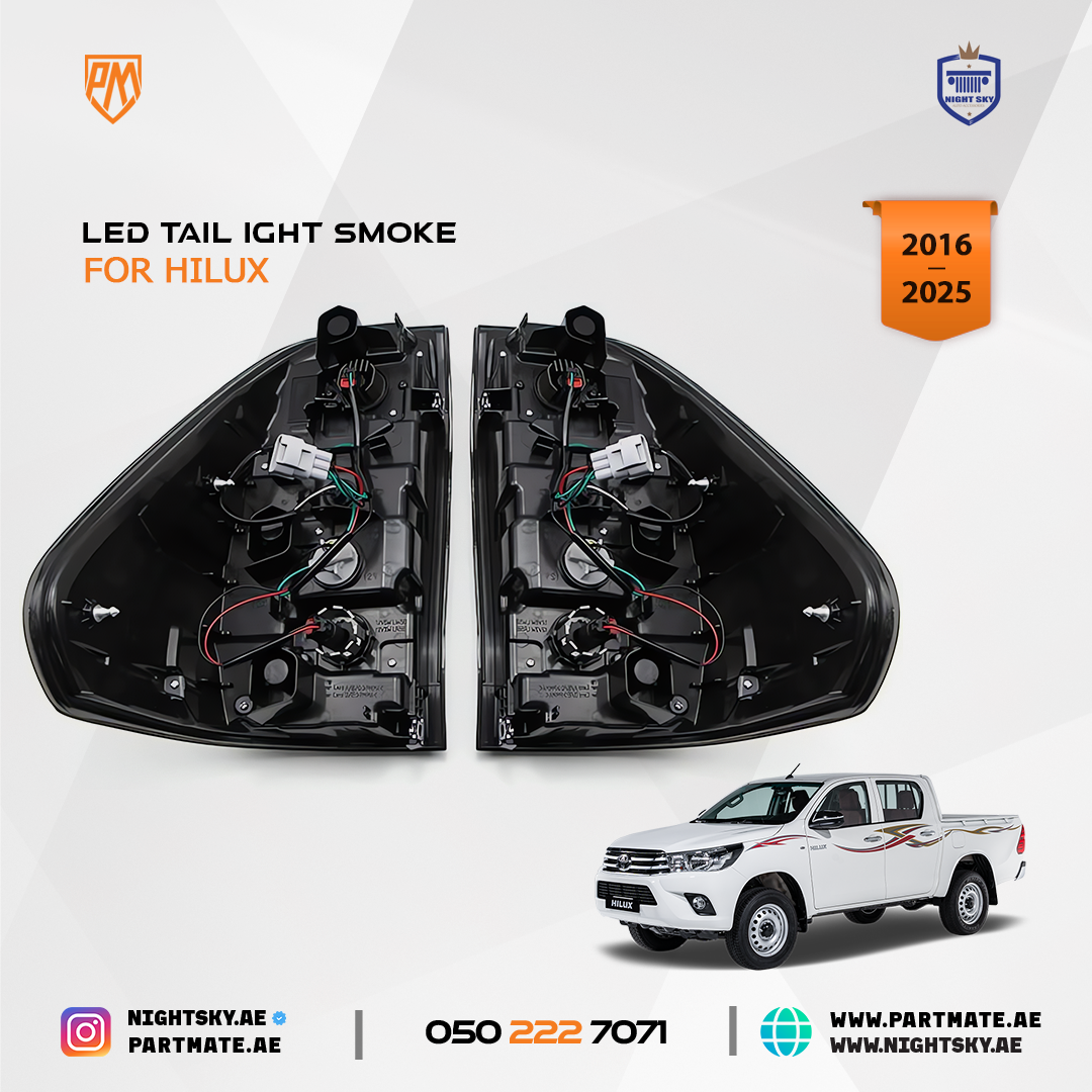 Toyota Hilux Revo LED Tail Light Smoke 2015-2022 - Image 4