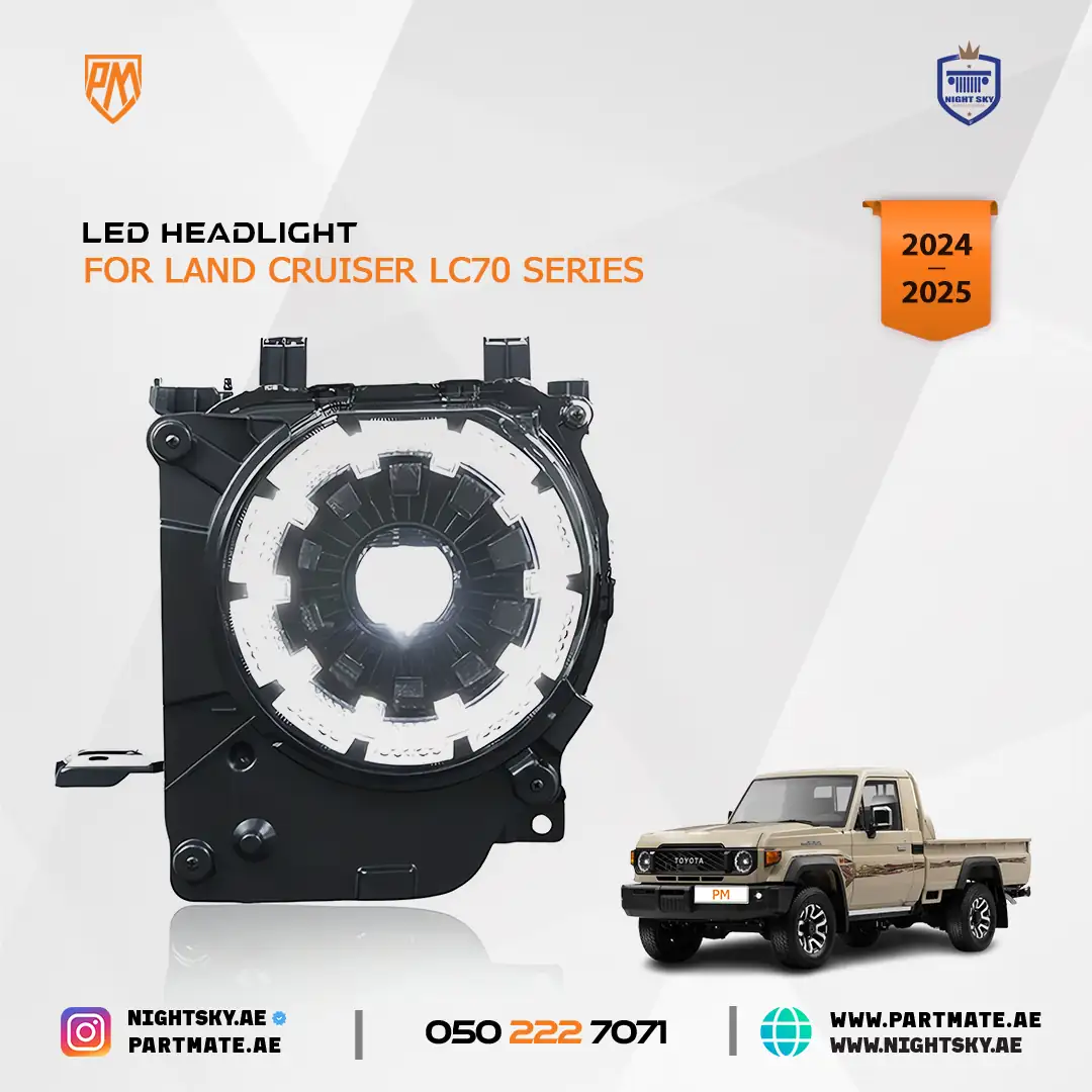 Toyota Land Cruiser LC76 LED Headlights Pair 2024+ - Image 4