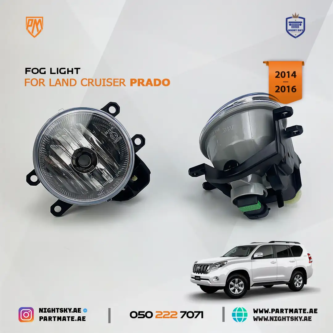 Toyota Land Cruiser Prado Fog Light Kit With Wiring 2014-2016 - Image 3